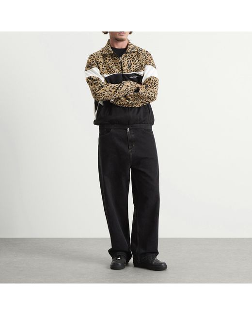 A Bathing Ape Black Wild Leopard Print Track Jacket for men