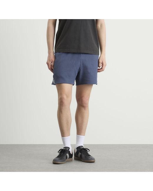 Adidas Blue Waffle Knit Sprinter Shorts for men