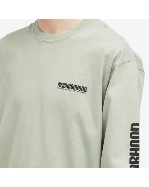 Neighborhood Green 1 Long Sleeve Printed T-Shirt for men