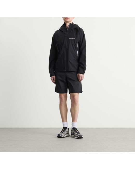 Montbell Black Drytec Lightweight Rain Jacket for men