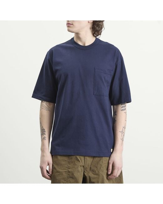 Armor Lux Blue Heavyweight Pocket T-Shirt for men