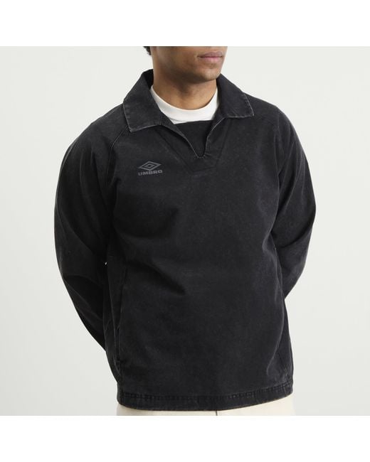 Umbro Black Washed Drill Top for men