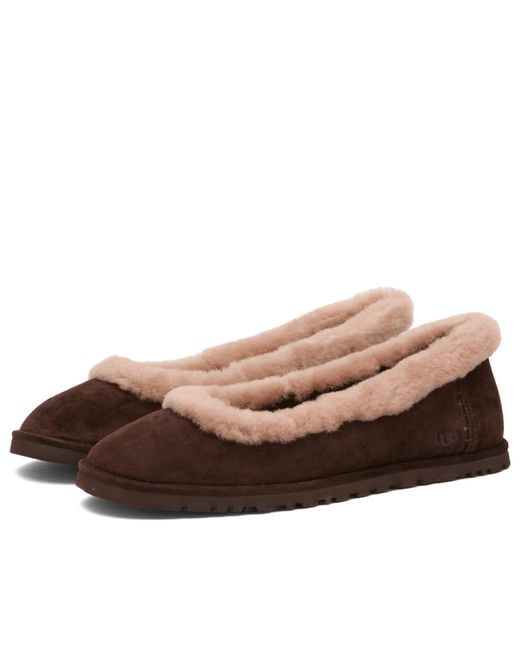 Ugg Brown Zora Ballet Flat