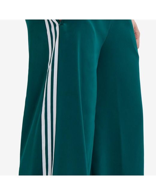 Adidas Green Wide Leg Satin Track Pant