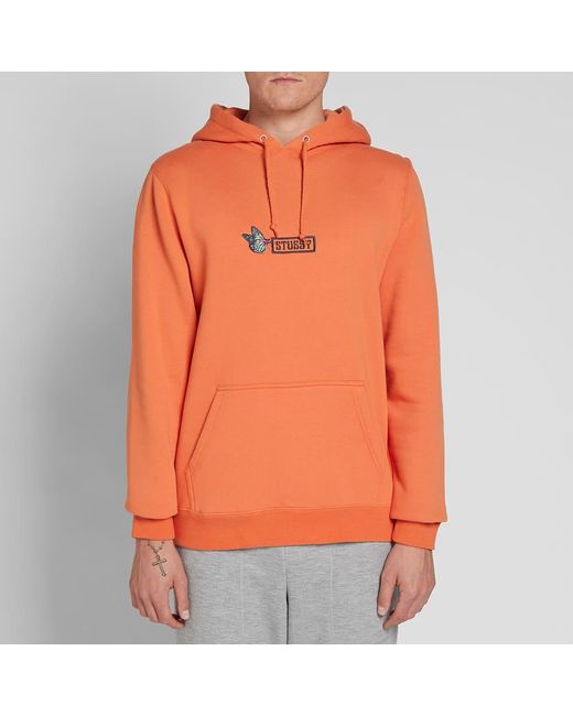 Stussy Butterfly Applique Hoodie in Orange for Men Lyst Canada