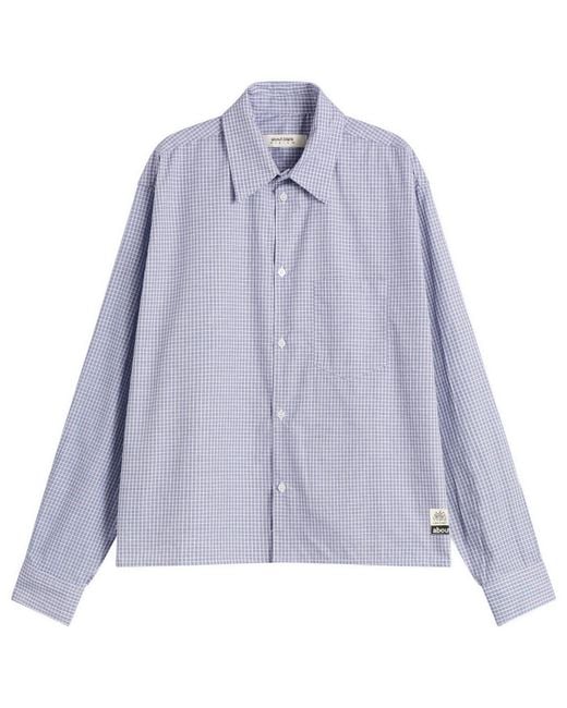 About Blank Blue End. X Check Shirt for men