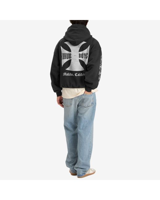Rhude Black Boys Hoodie for men