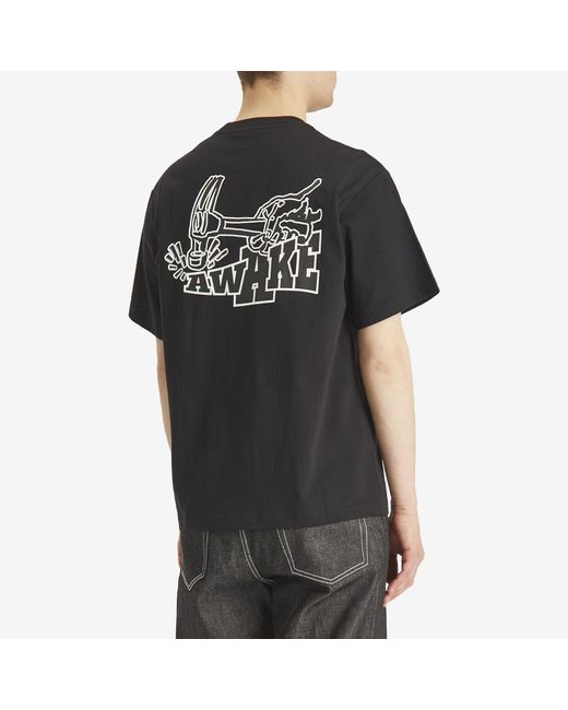 AWAKE NY Black Hammer T-Shirt for men