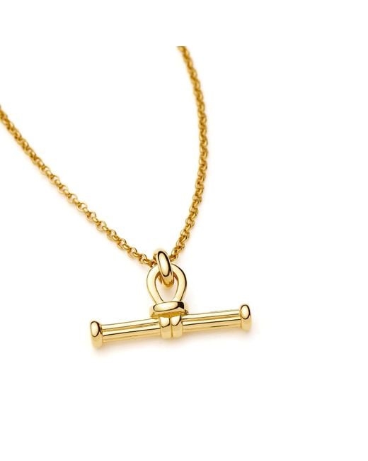Missoma Metallic Ridge T-Bar Chain Necklace