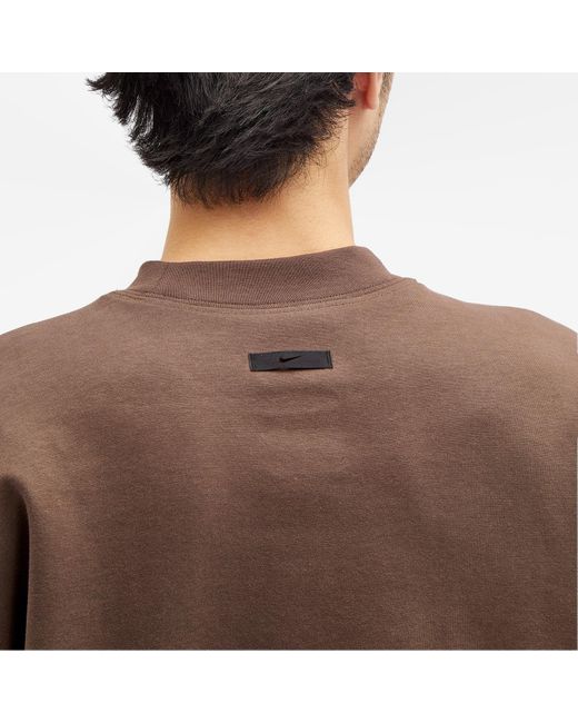 Nike Brown Tech Fleece Short Sleeve T-Shirt for men