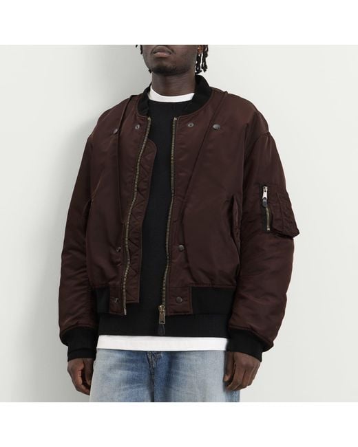 Maison Margiela Black Reversible Bomber Jacket for men