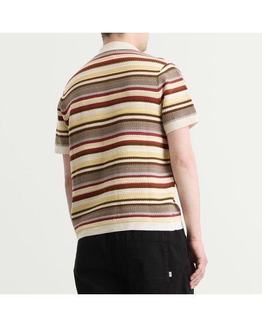 NN07 Metallic Lars Stripe Polo Cardigan for men