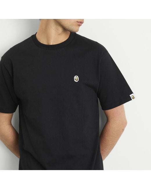 A Bathing Ape Black Abc Camo One Point Tee for men