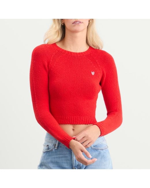 Acne Red Koshi Socks Ribs Sweater