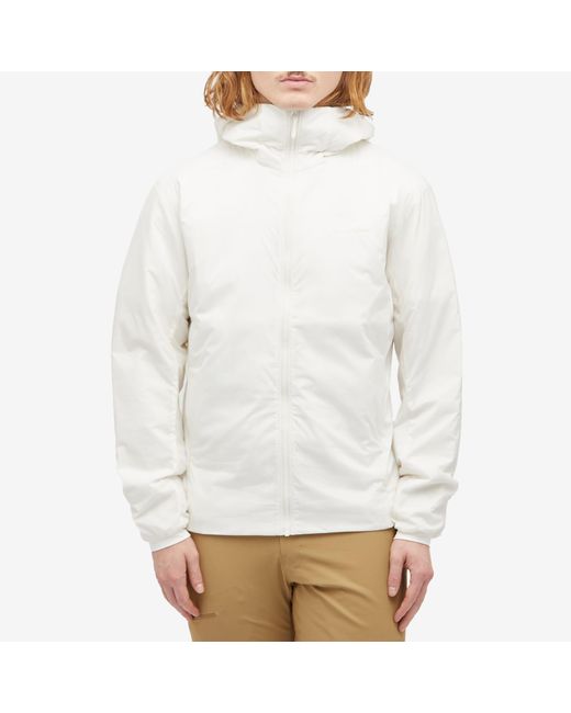 Arc'teryx White Atom Hoodie Jacket for men
