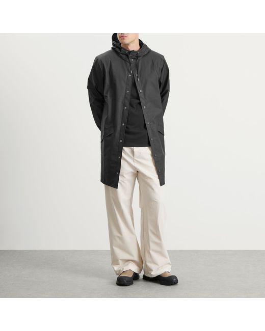 Rains Black Long Jacket