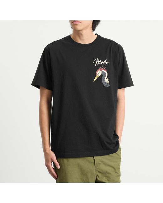 Maharishi Black Year Of The Crane T-Shirt for men