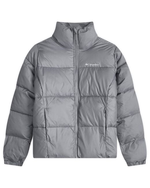 Columbia Gray Water-Resistant Puffect Insulated Jacket with Pockets