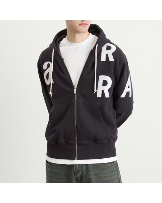 by Parra Black Word Salad Zip Hoodie for men