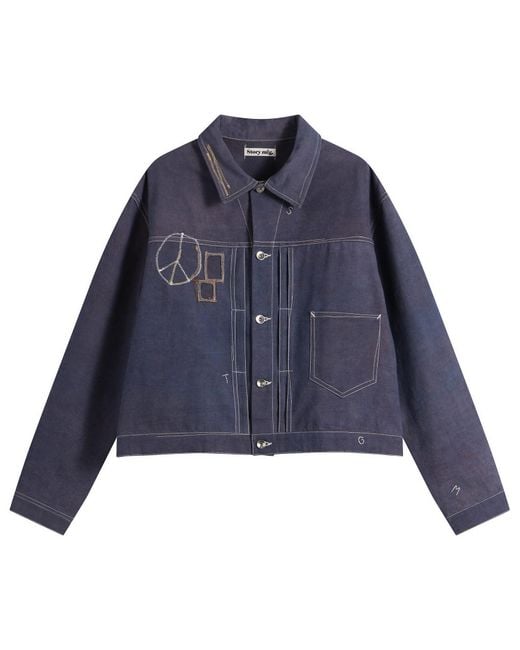 STORY mfg. Blue Hand Applique Friday Jacket for men