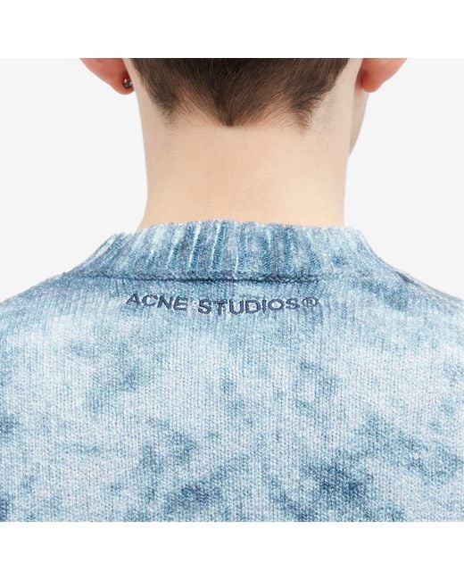 Acne Blue Acid Summer Tie Dye Jumper for men