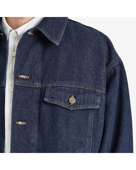 A.P.C. Blue Elvis Denim Jacket for men