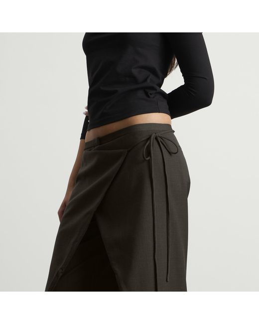 St. Agni Gray Wrap Rouleau Pants