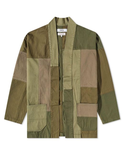 FDMTL Green Boro Patchwork Haori Jacket for men
