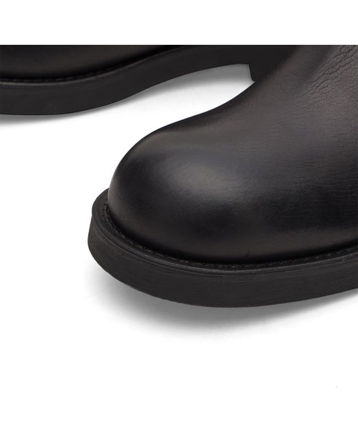Maison Margiela Black Mm6 Leather Slip On for men