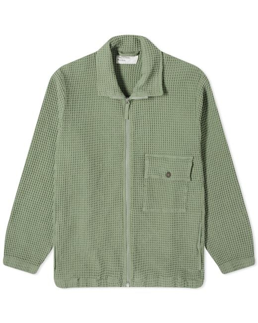 Universal Works Green Pike Waffle Track Jacket for men