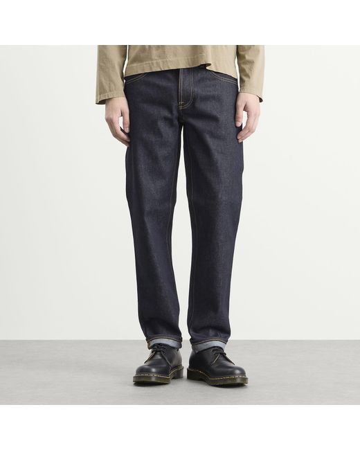 Nudie Jeans Blue Solid Ollie Straight Leg Jeans for men