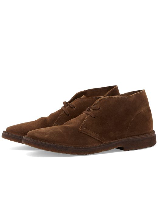 Drake's Brown Clifford Desert Boots Suede for men
