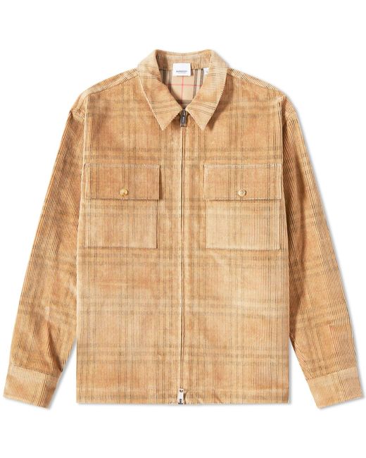 Burberry Natural Partel Corduroy Check Overshirt for men
