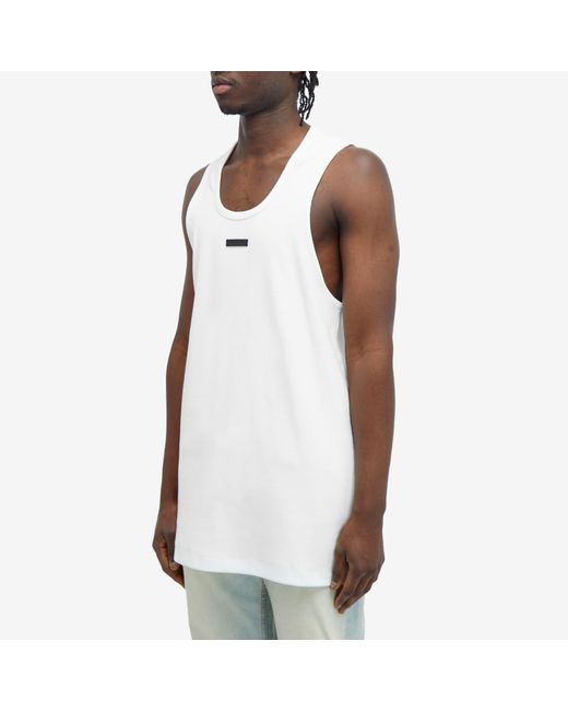 Fear Of God White 8Th Ribbed Tank for men