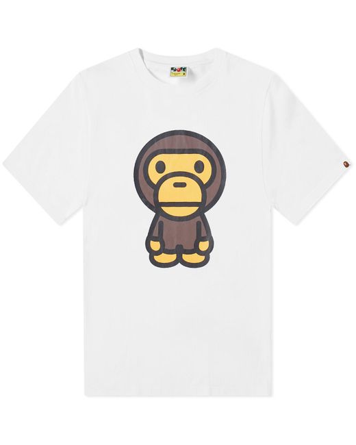 A Bathing Ape White Big Baby Milo T-Shirt M for men
