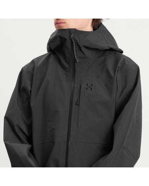 Haglöfs Black Front Proof Ii Waterproof Jacket for men