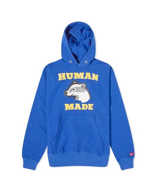 Human Made Blue Badger Hoodie for men