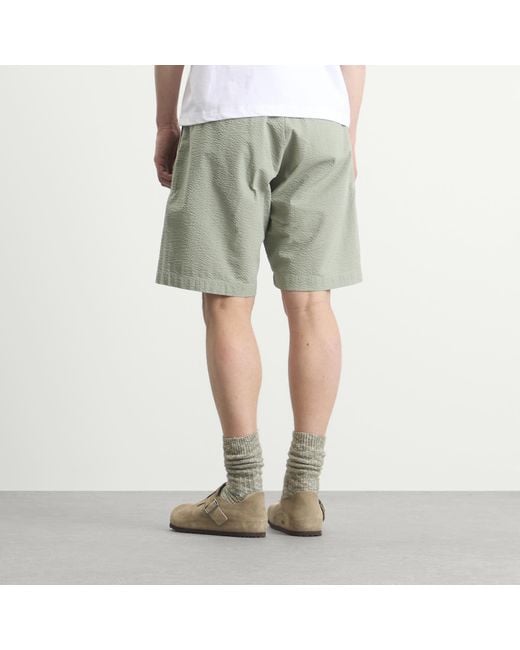 Service Works Gray Seersucker Part Timer Shorts for men