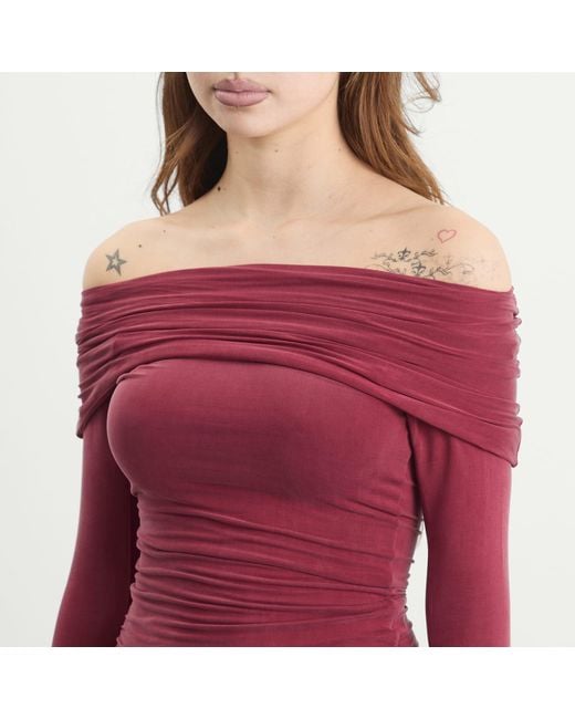 Peachy Den Purple The Kylie Cold Shoulder Top