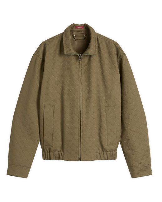 Gucci Green Gg Canvas Bomber Jacket for men