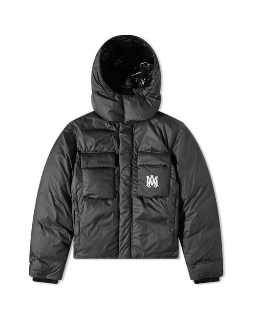 Amiri Black Hooded Down Puffer Jacket for men