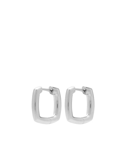 Tom Wood Metallic Frame Hoop Earrings