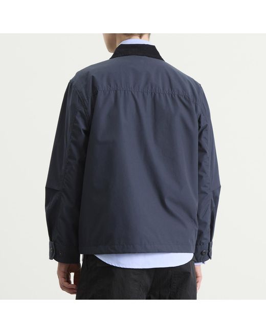 Universal Works Blue Recycled Poly Parachute Field Jacket for men