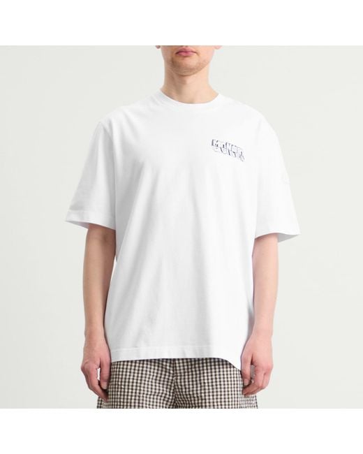 Moncler White Back Graphic T-Shirt for men