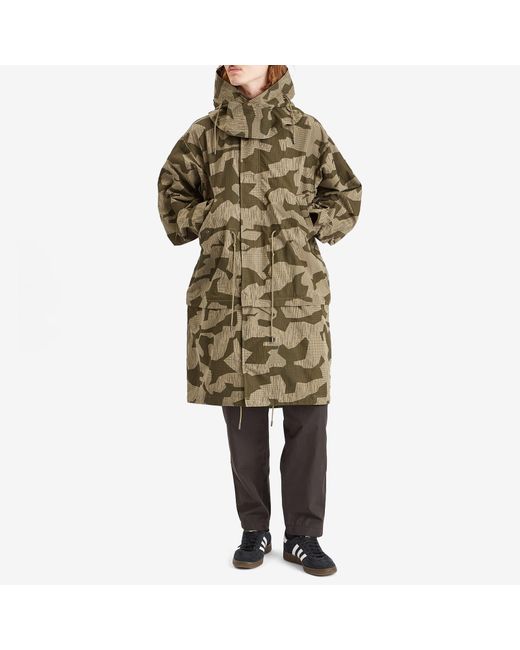 Belstaff Green Terrain Camo Canopy Parka Jacket for men