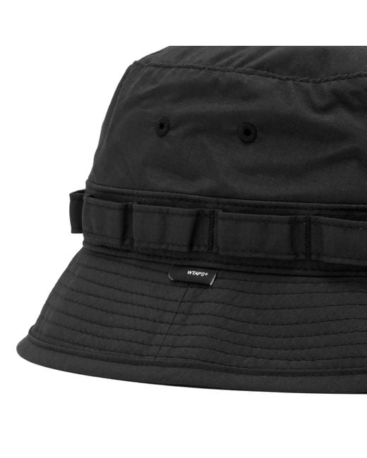 (w)taps Black 12 Ripstop Nylon Bucket Hat for men