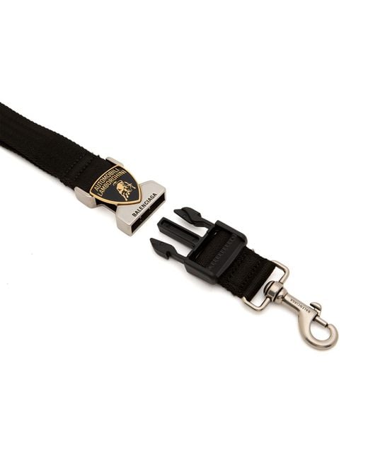 Balenciaga Black Seatbelt Lanyard for men