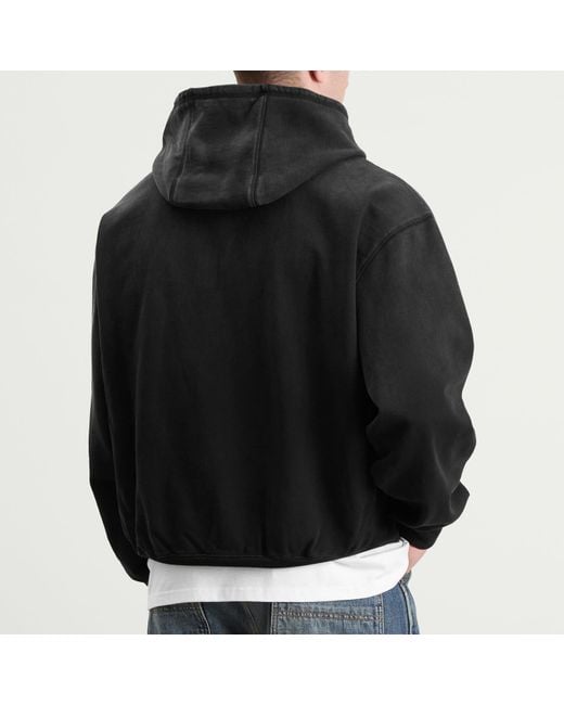 BBCICECREAM Black Small Arch Logo Oversized Hoodie for men