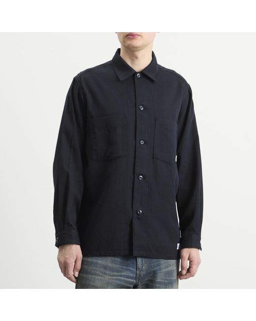 (w)taps Blue Cbw Long Sleeve Shirt for men