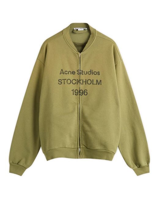 Acne Green Fiah U Zip 1996 Bomber Jacket for men